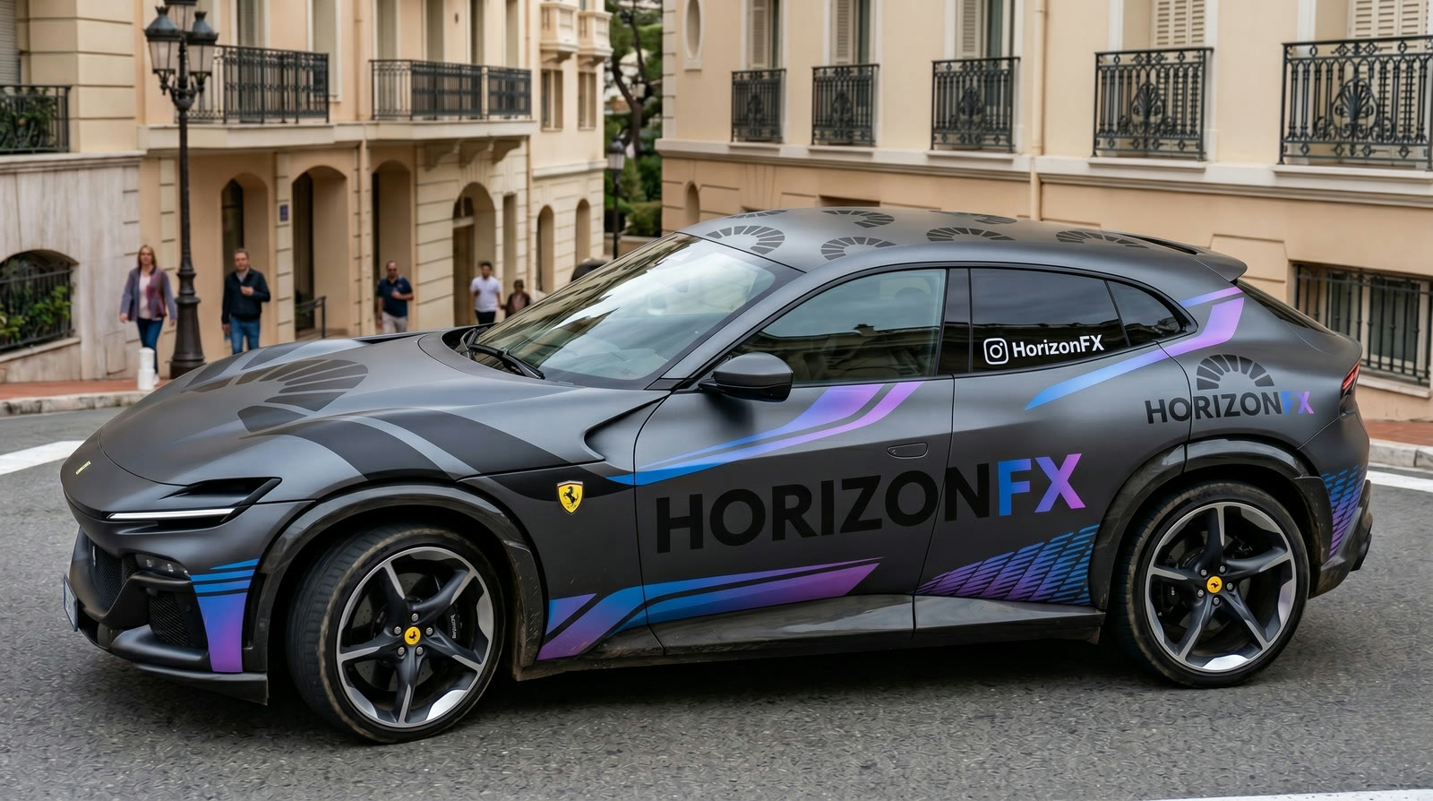 HorizonFX-liveried race car · Apex Racing Team 2026